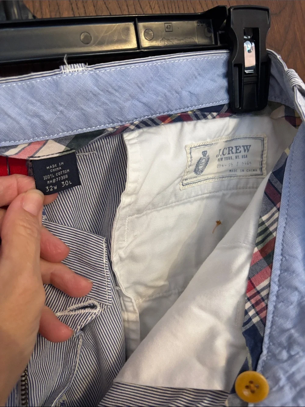 J. Crew Light Blue Seersucker Chinos